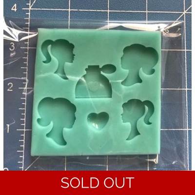 I'm A Barbie Girl 6 Cavity Silicone Mold